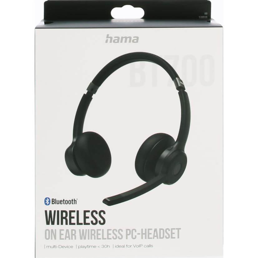 HAMA Headset PC Office Stereo On-Ear BT700 Bluetooth Black #2