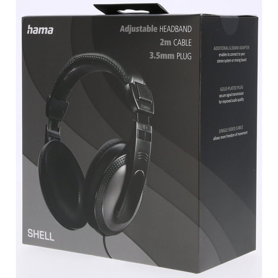HAMA Headphone Over-Ear Wired Shell Black #2