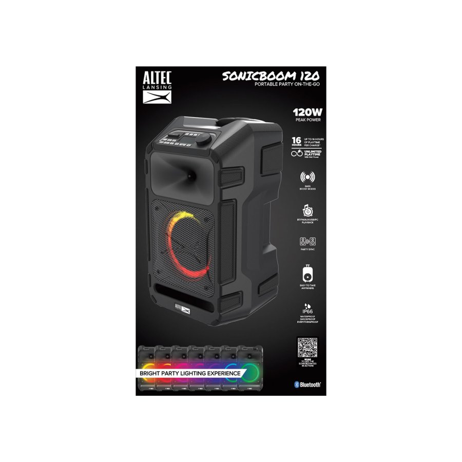 ALTEC LANSING Speaker IMT9000 SonicBoom120 Partyspeaker Black #2
