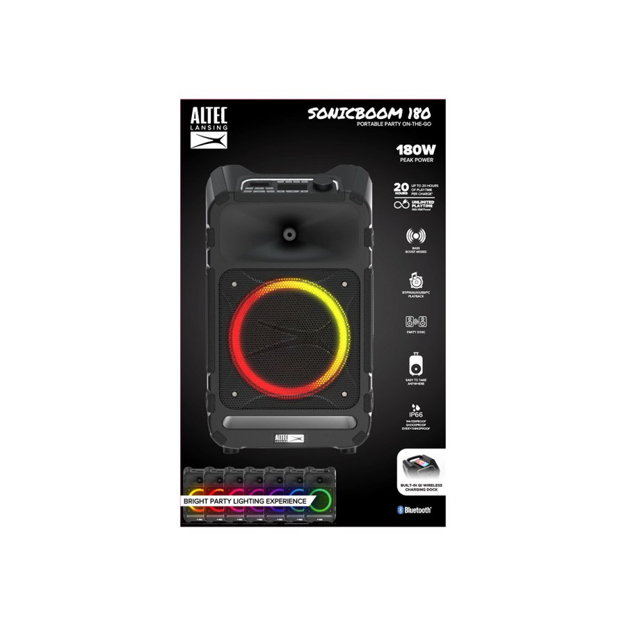 ALTEC LANSING Speaker IMT9100 SonicBoom180 Partyspeaker Black #2