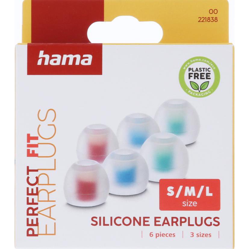 HAMA Replacement Ear Pads Silicone 6-pack White #2