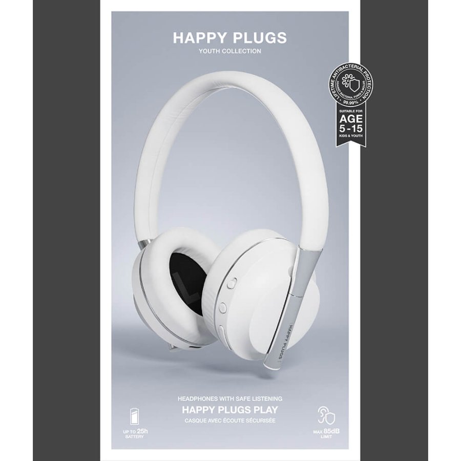 HAPPY PLUGS Play Headphone Over-Ear 85dB Wireless White #2