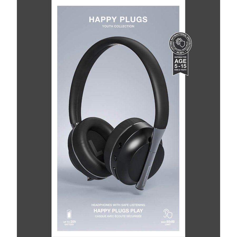 HAPPY PLUGS Play Headphone Over-Ear 85dB Wireless Black #2