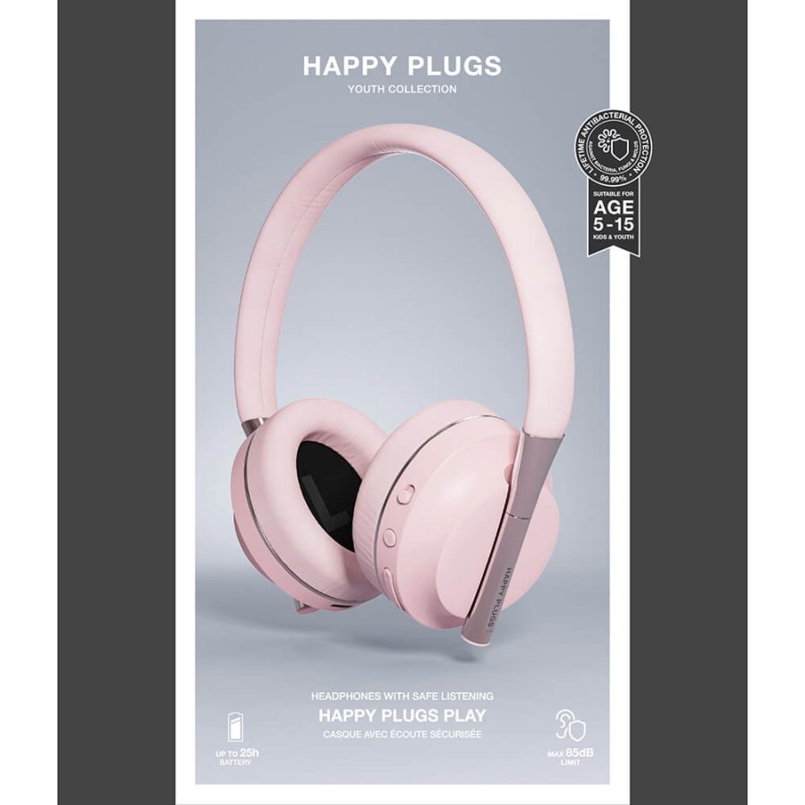 HAPPY PLUGS Play Headphone Over-Ear 85dB Wireless Pink/Gold #2