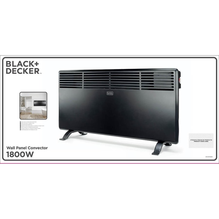 BLACK+DECKER Wall Panel Heater 1800W Black #2