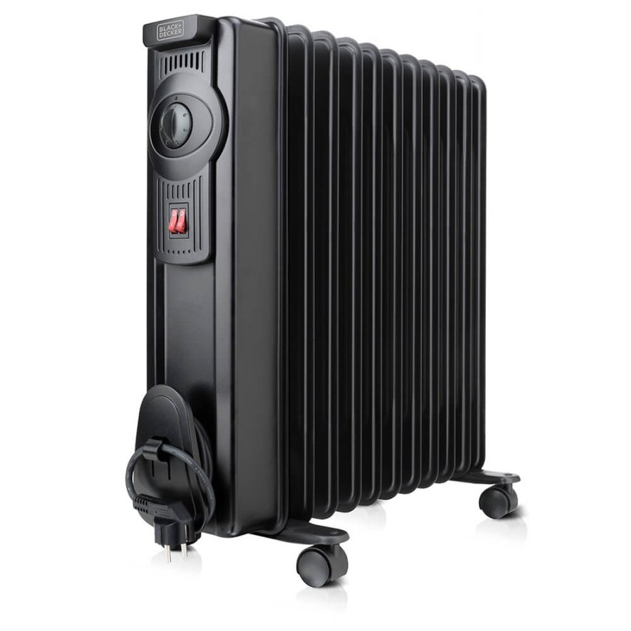 BLACK+DECKER Oil Heater 2000W Black #1