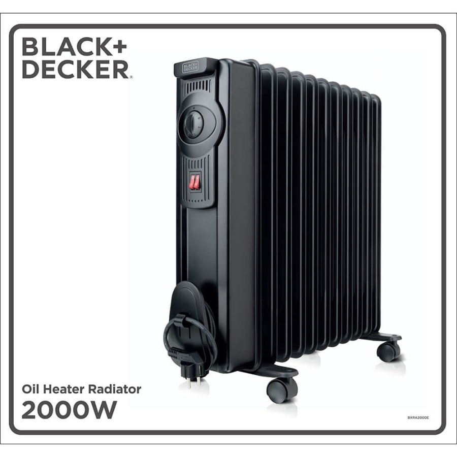 BLACK+DECKER Oil Heater 2000W Black #2