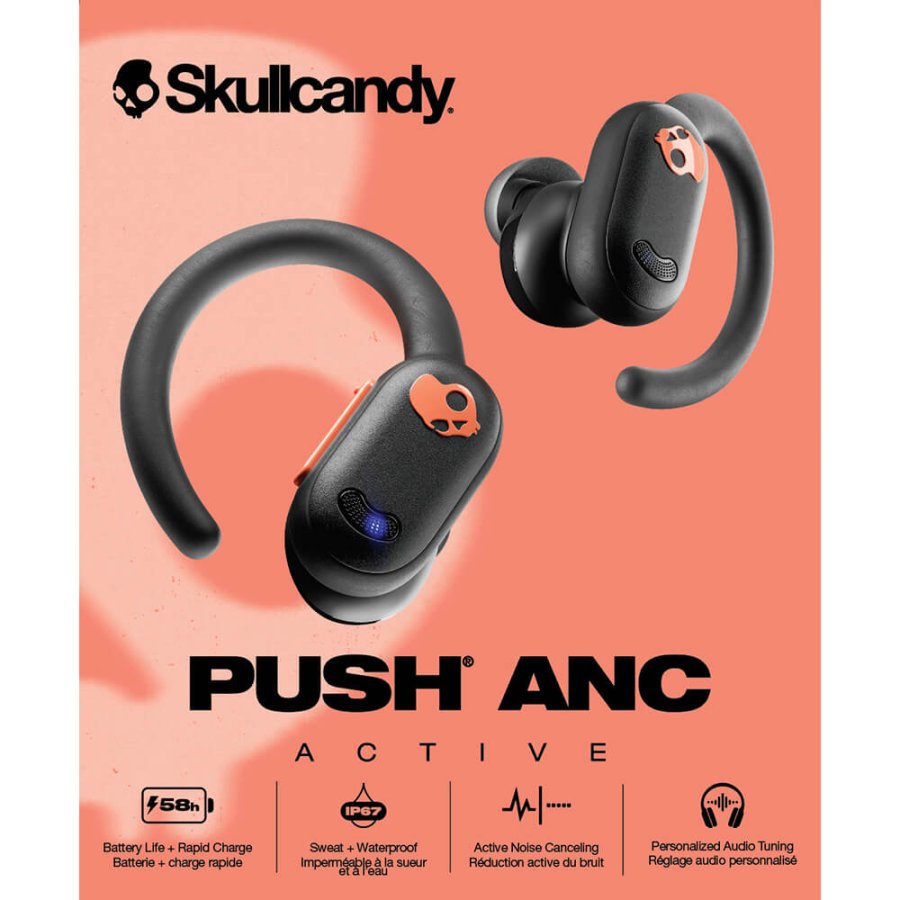 SKULLCANDY Headphone Push Play Active ANC TWS In-Ear Svart/Orange #2