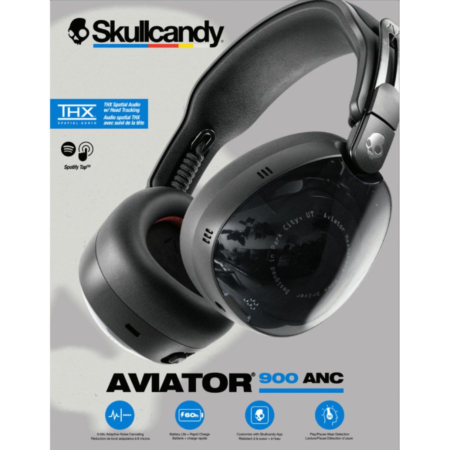 SKULLCANDY Headphone AVIATOR 900 Over-Ear ANC True Black #3
