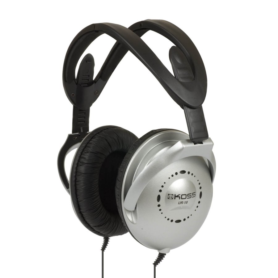 KOSS Hovedtelefon Over-Ear UR18 Sort/Slv #1