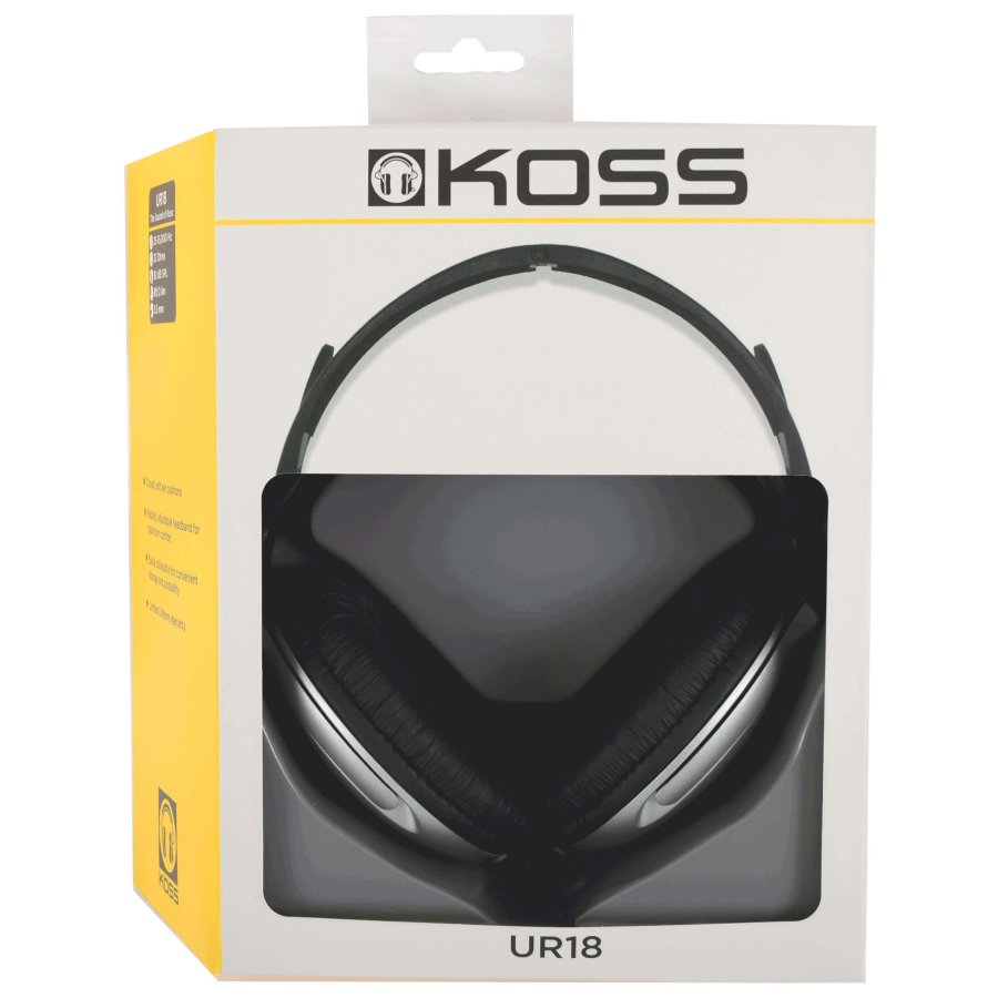 KOSS Hovedtelefon Over-Ear UR18 Sort/Slv #2