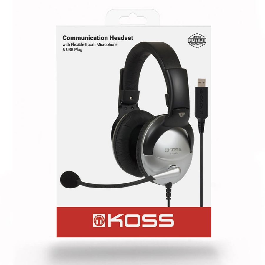 KOSS Multimedia Headset SB45 Sort/Slv USB Mic #2
