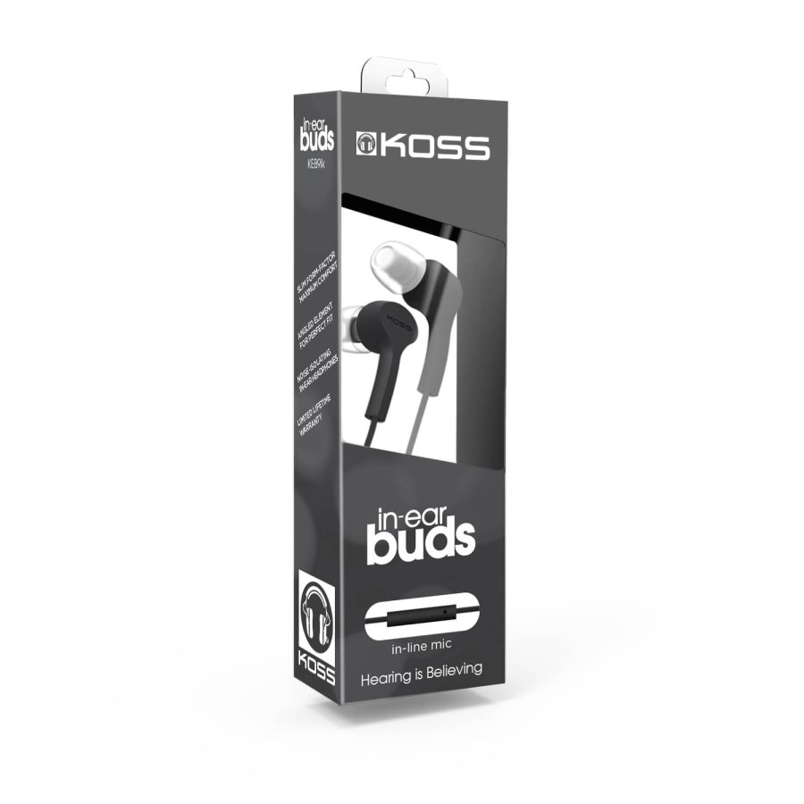 KOSS Hovedtelefon In-Ear KEB9i Sort Mic #2