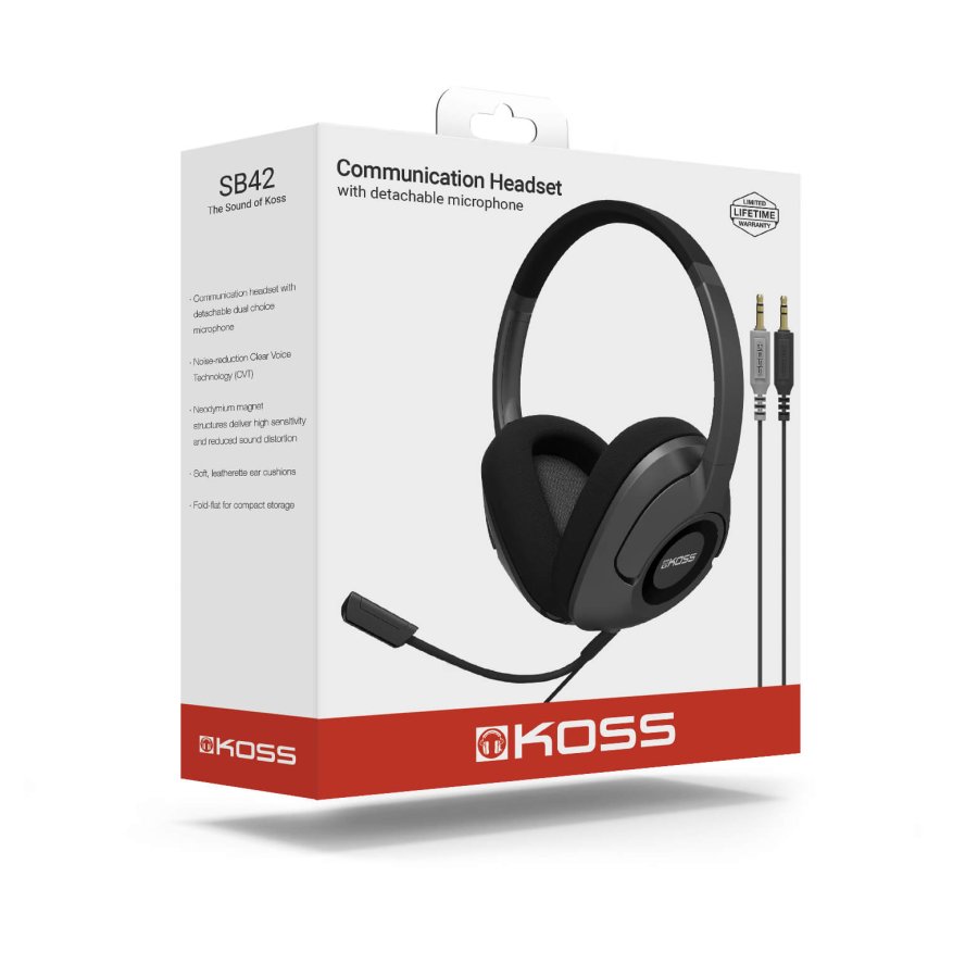 KOSS Multimedia Headset Over-Ear SB42 Mic Remote #2