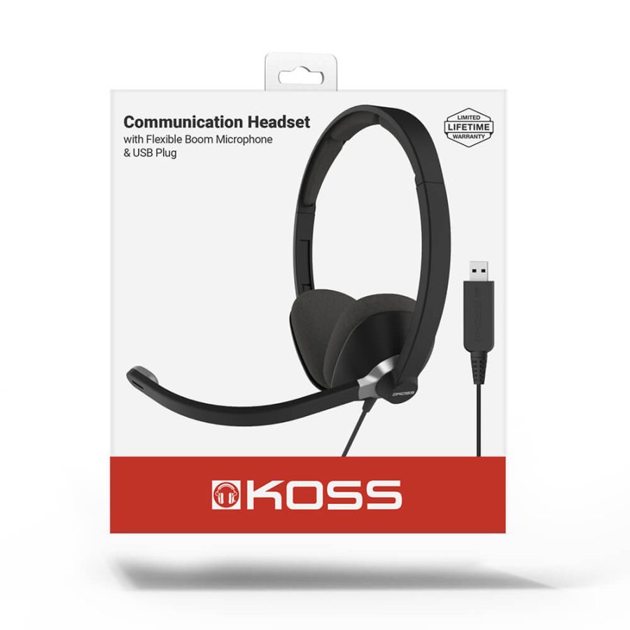 KOSS Headset CS300 On-Ear USB Sort #2