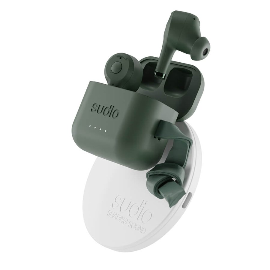 SUDIO Headphone ETT + Qi Charger True Wireless Bundle In-Ear Green #1