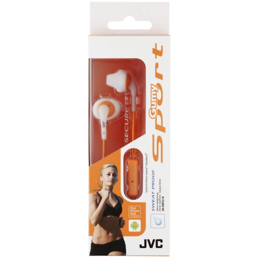 JVC Hovedtelefon In-Ear ENR10 Gumy Sport Hvid Mic #2