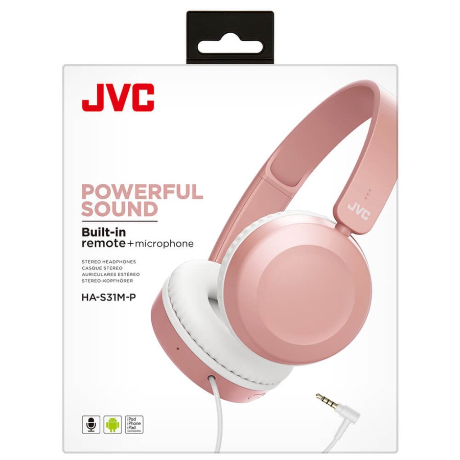 JVC Hovedtelefon HAS31 On-Ear Rosa #2