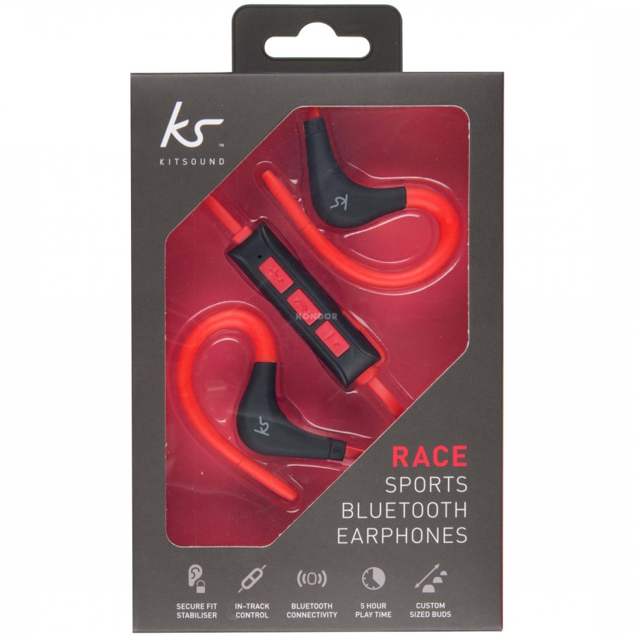 KITSOUND Hovedtelefon In-Ear Race Trdls Rd Mic #3