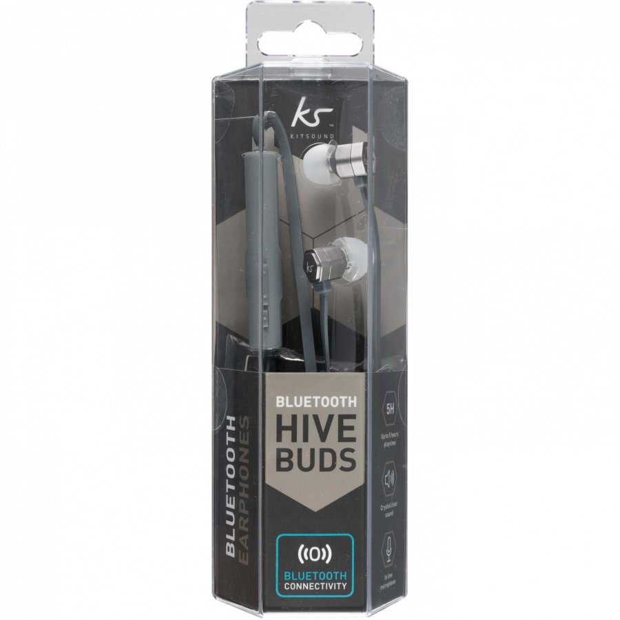 KITSOUND Hovedtelefon In-Ear Hive Trdls Gunmetal Mic #3