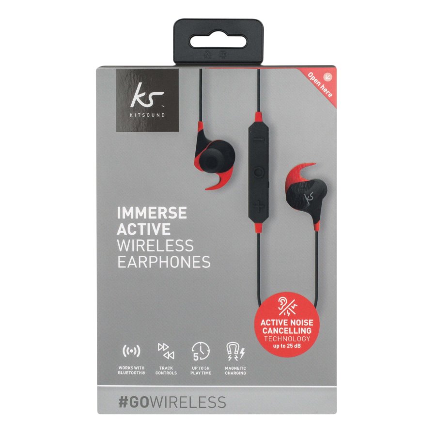 KITSOUND Hovedtelefon In-Ear Immerse ANC Trdls Rd #2