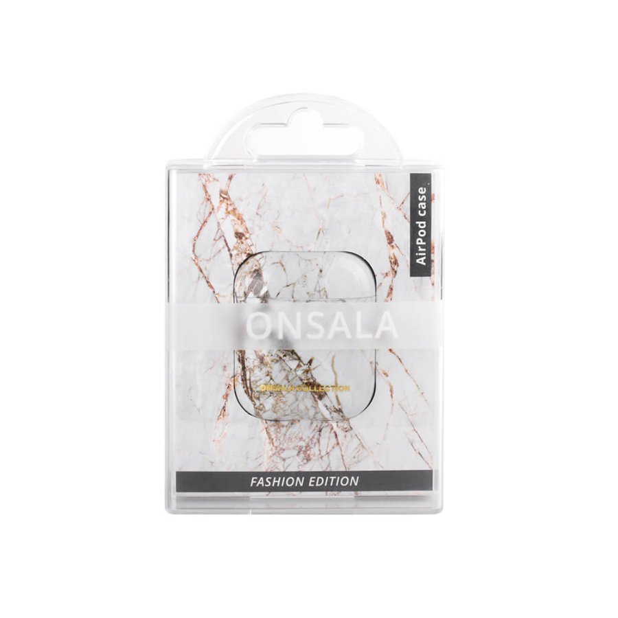 ONSALA COLLECTION Airpods Case 1st and 2nd Generation White Rhino Marble #2