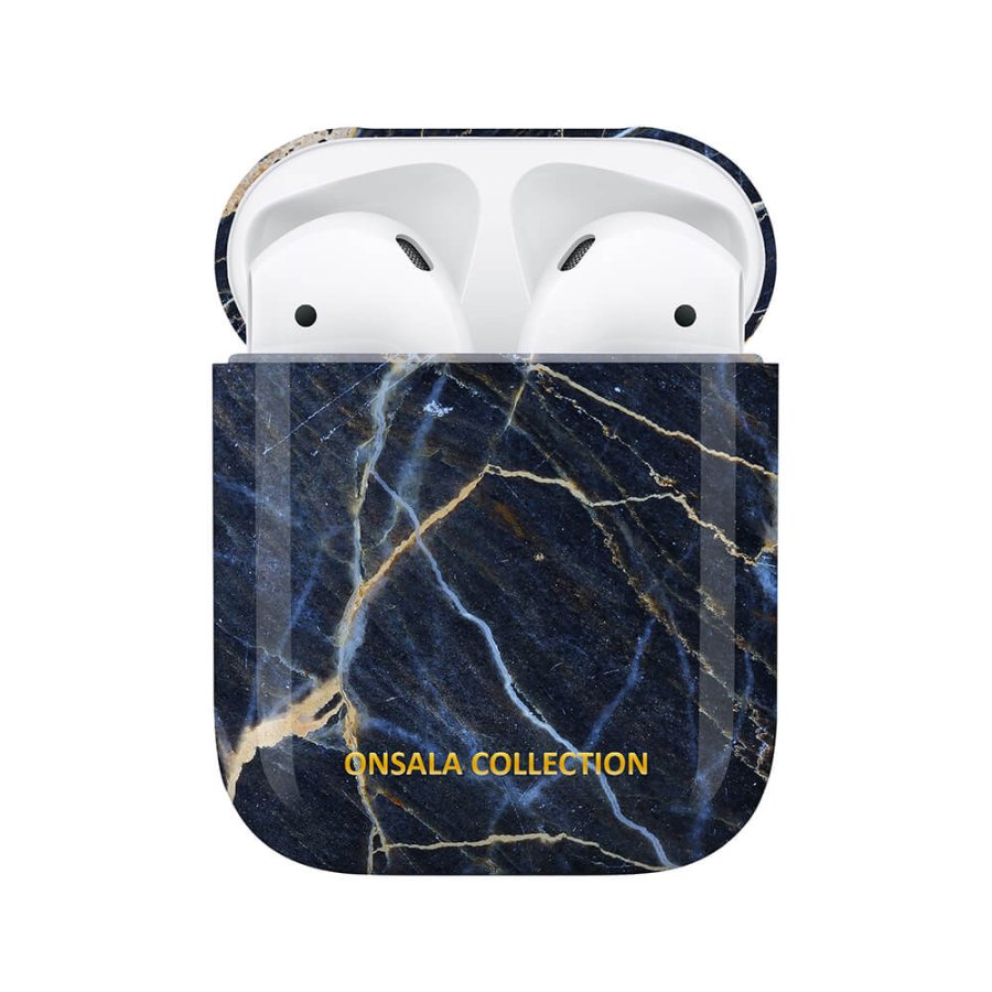 ONSALA COLLECTION Airpods Case 1st and 2nd Generation Black Galaxy Marble #1