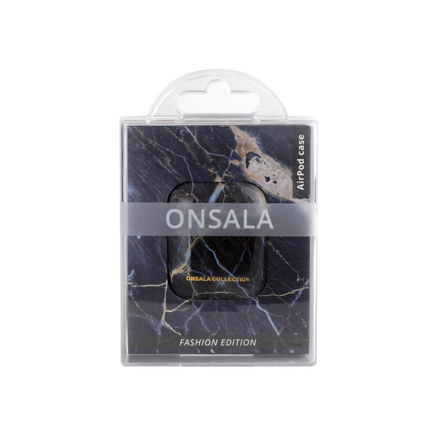 ONSALA COLLECTION Airpods Case 1st and 2nd Generation Black Galaxy Marble #2