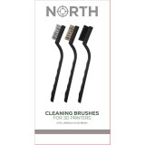 NORTH Brush set for 3D Printers 3 Brushes (Nylon, Brass and Steel) #2