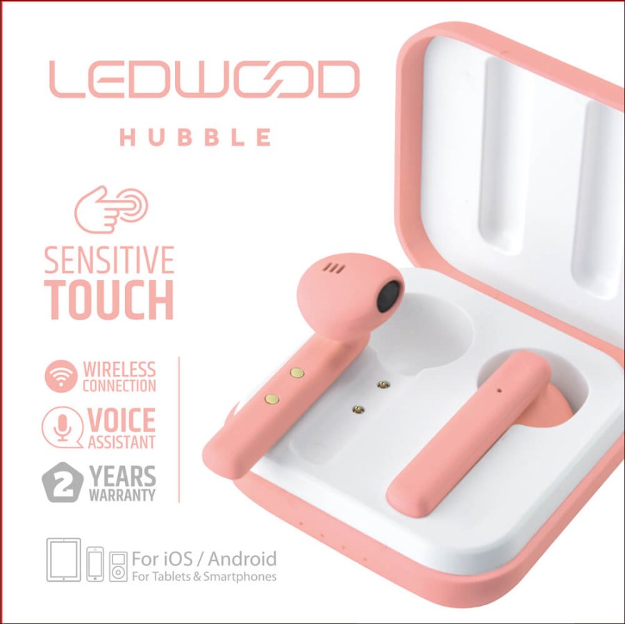 LEDWOOD Hovedtelefon Hubble TWS True Wireless In-Ear Rosa Mic #2