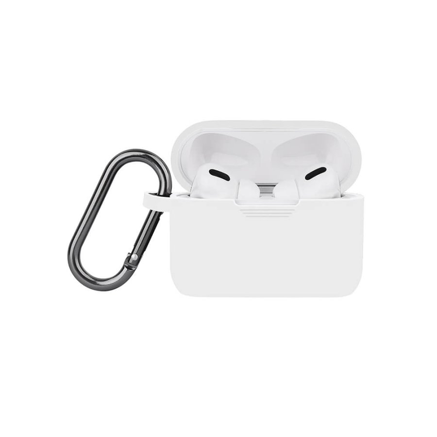 NORTH Airpods Pro Beskyttelses Case Silikone Karabin Hvid #1
