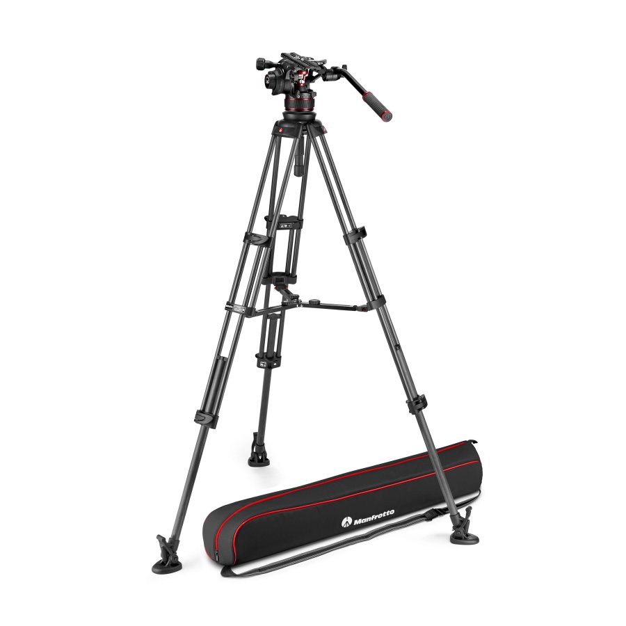 MANFROTTO Stativkit Video Nitrotech 612 + CF Twin MS Midterspreder #1