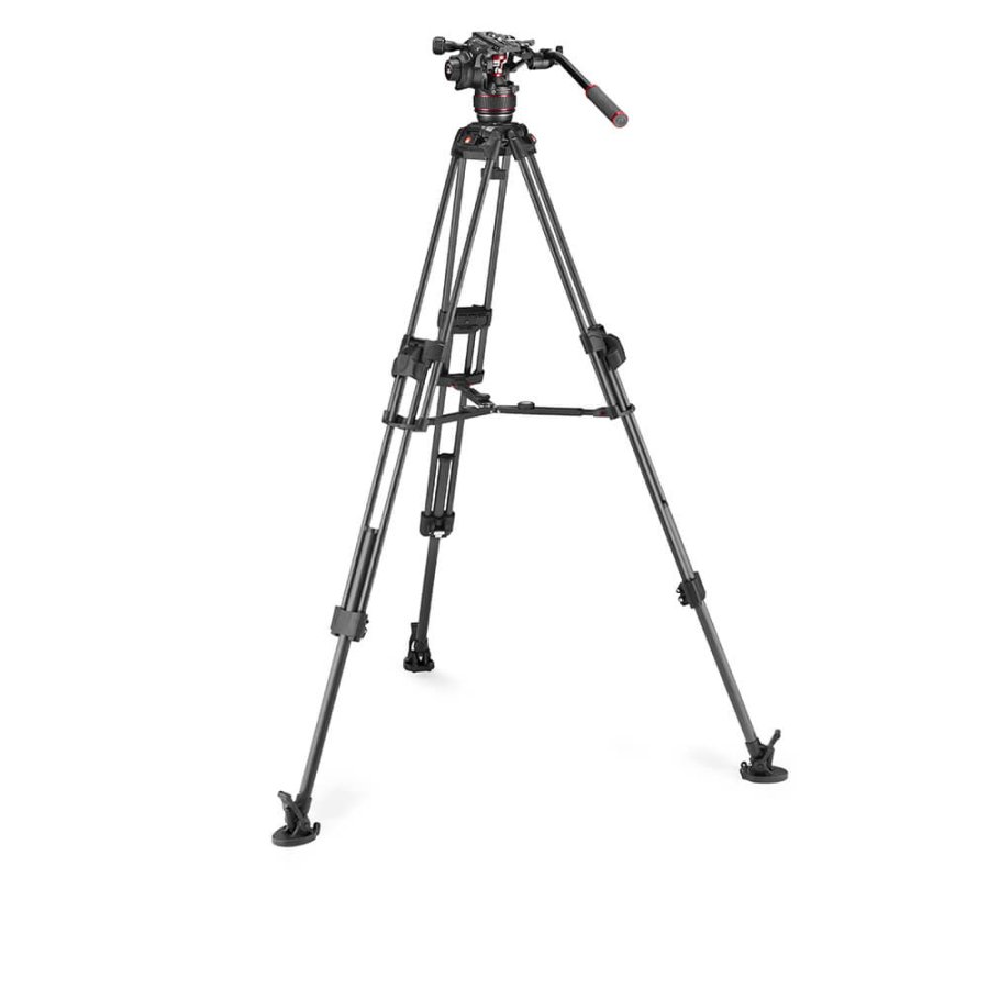 MANFROTTO Stativkit Video Nitrotech 608 + 645 Fast Twin MS Kulfiber #1