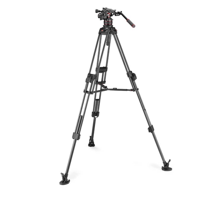 MANFROTTO Stativkit Video Nitrotech 612 + 645 Fast Twin MS Kulfiber #1