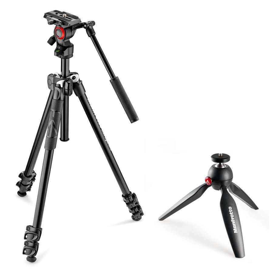 MANFROTTO Tripod Video Kit + Table Tripod 290 + MVH400AH + Pixi #1