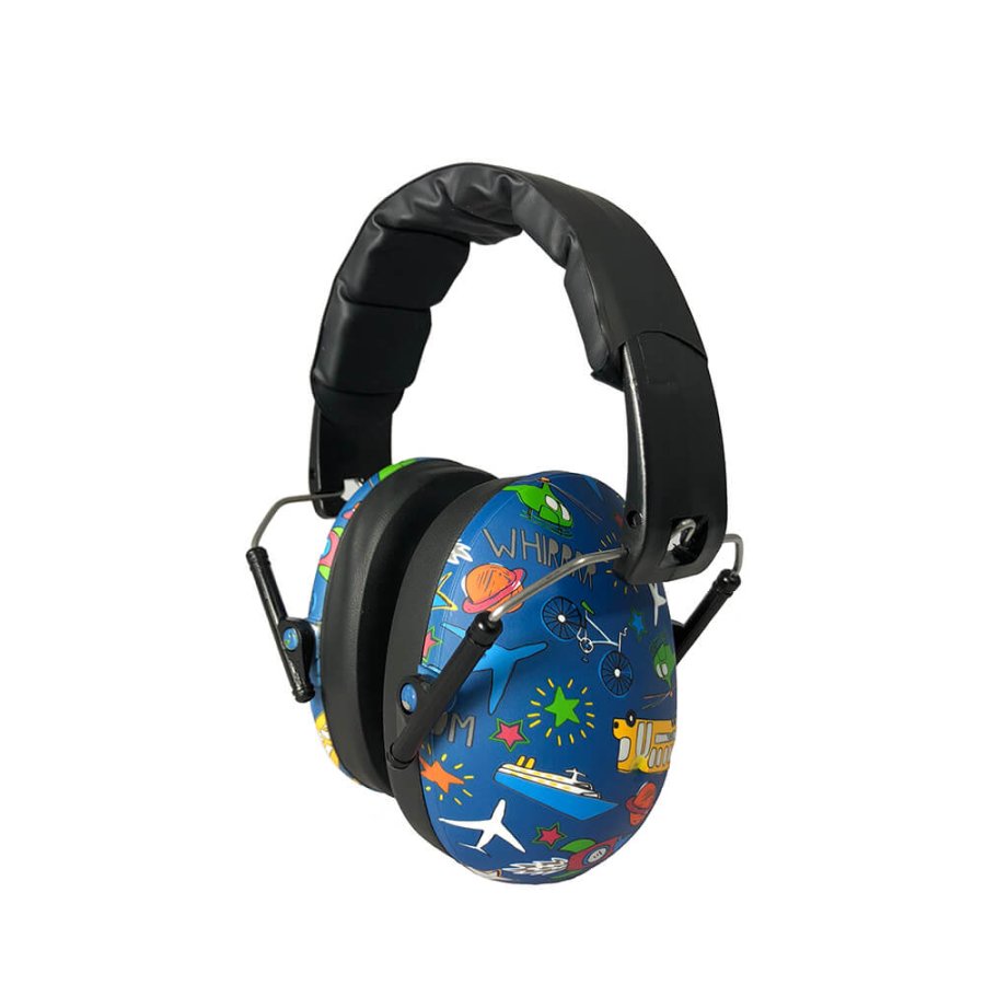 BANZ Ear Muffs Kids Transport Blue #1