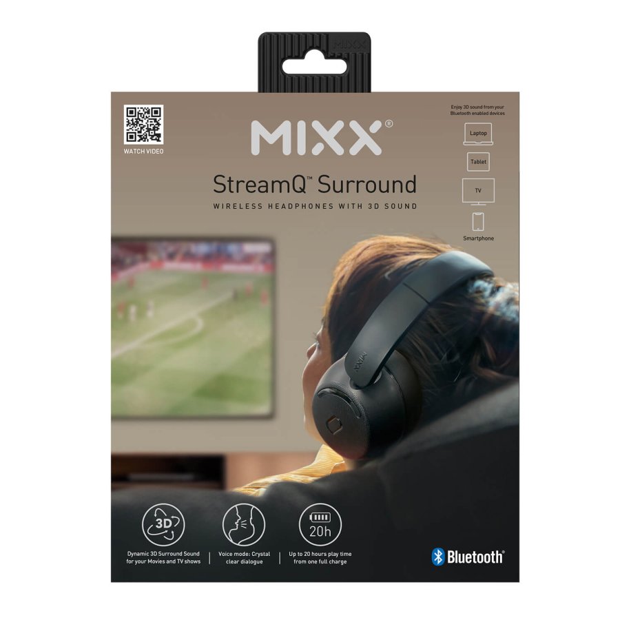 MIXX TV Headphones StreamQ Black #2