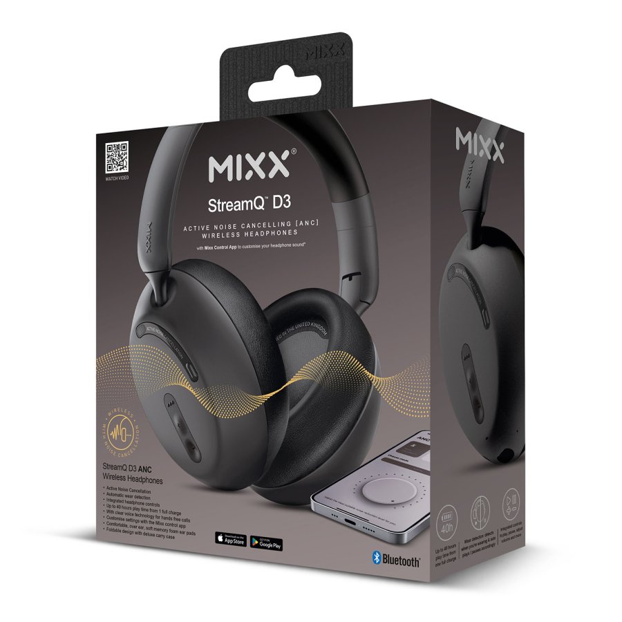 MIXX Headphone StreamQ D3 ANC Over-Ear Wireless Black #2