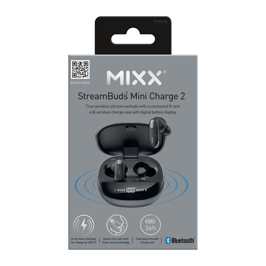 MIXX Headphone Mini Charge 2 In-Ear TWS Qi Black #2